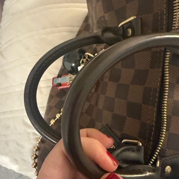 LV Speedy 30 Bandouliere Damier Ebene Shoulder Bag Brown. - Picture 2 of 16